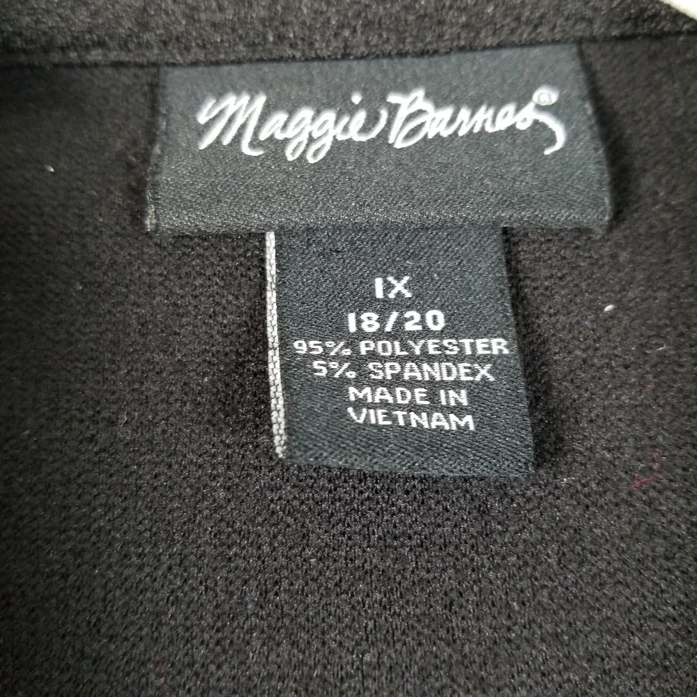 Maggie Barnes Jacket Womens 1X Multicolor Abstract Textured Long Sleeve Full Zip
